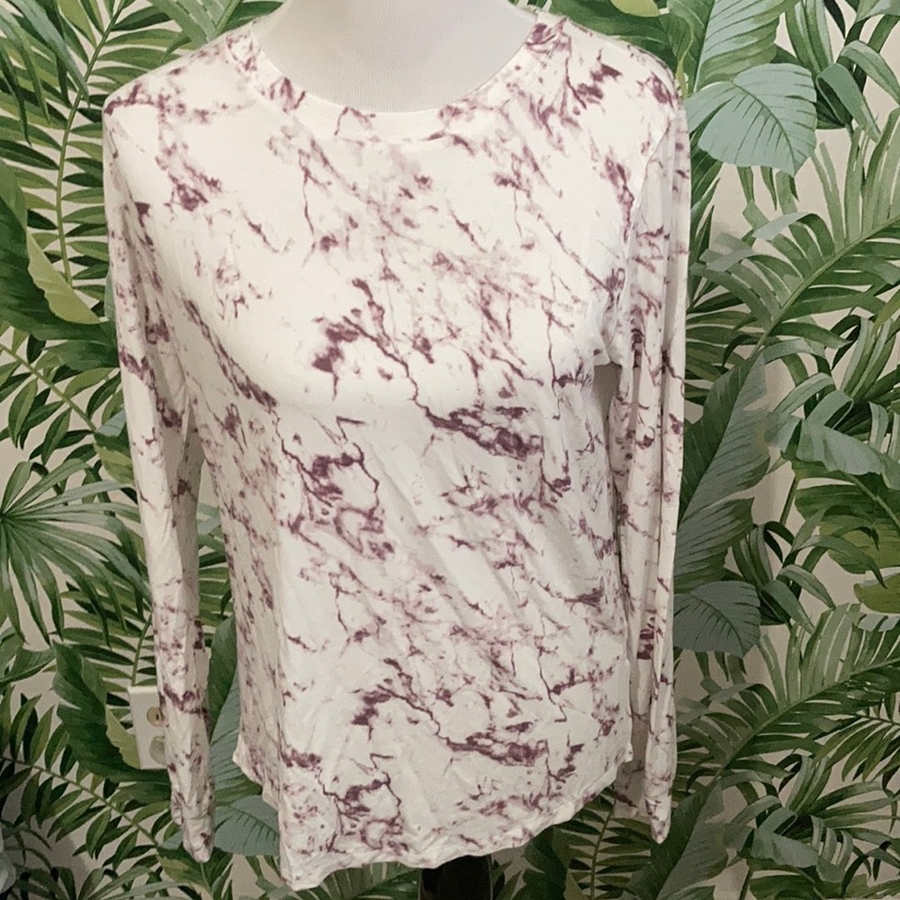 Women’s Kyte Baby Living Tie Dye Marbeled Long Sleeve Lounge Top
